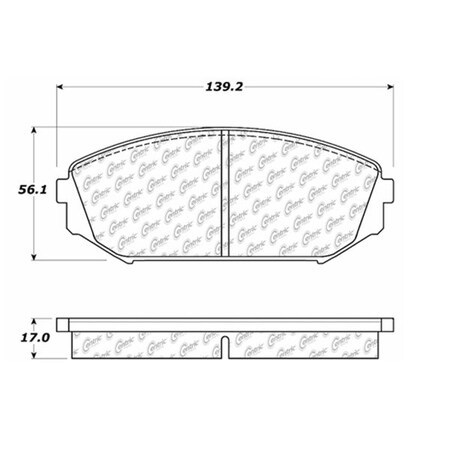 Centric Parts Posi-Quiet Ext. Wear Pad, 106.07930 106.07930
